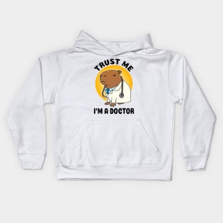 Trust me I'm a doctor Capybara Doctor Kids Hoodie